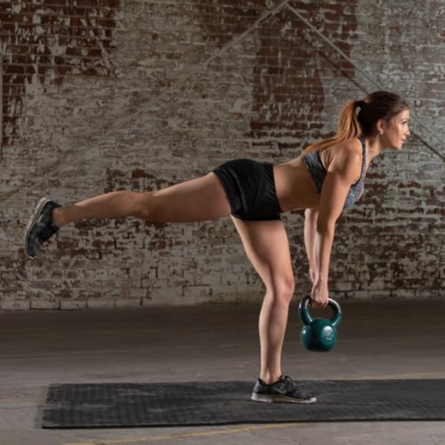 Vinyl gecoate gietijzeren kett - Kettlebell recensie en prijs