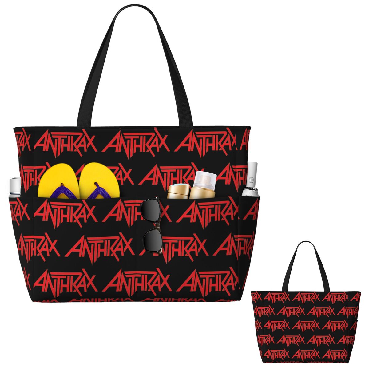 Anthrax Music Band Logo Strand - Yoga Fitness Music recensie en prijs